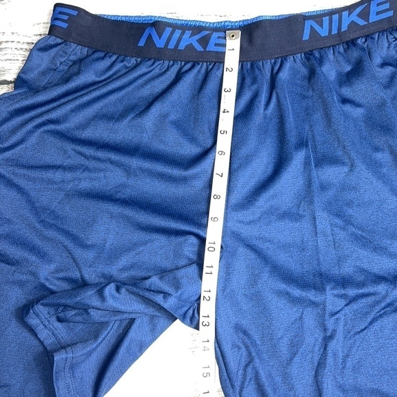 Nike Dri-Fit Knit Veneer Mesh Blue Training Shorts Size-XXL - Picture 6 of 10